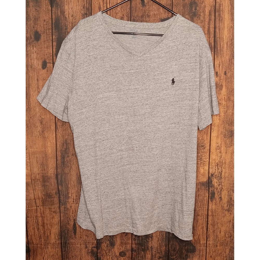 Polo Ralph Lauren Men's V-Neck Short Sleeve T-Shirt Size XL Gray